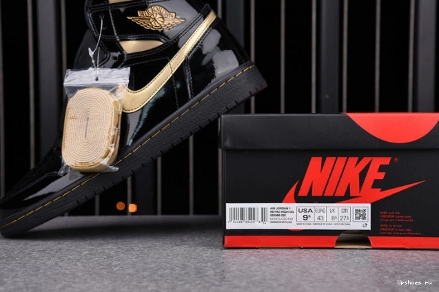 Air Jordan Metallic High (2020) Retro Gold 1 Black 555088-032 0319